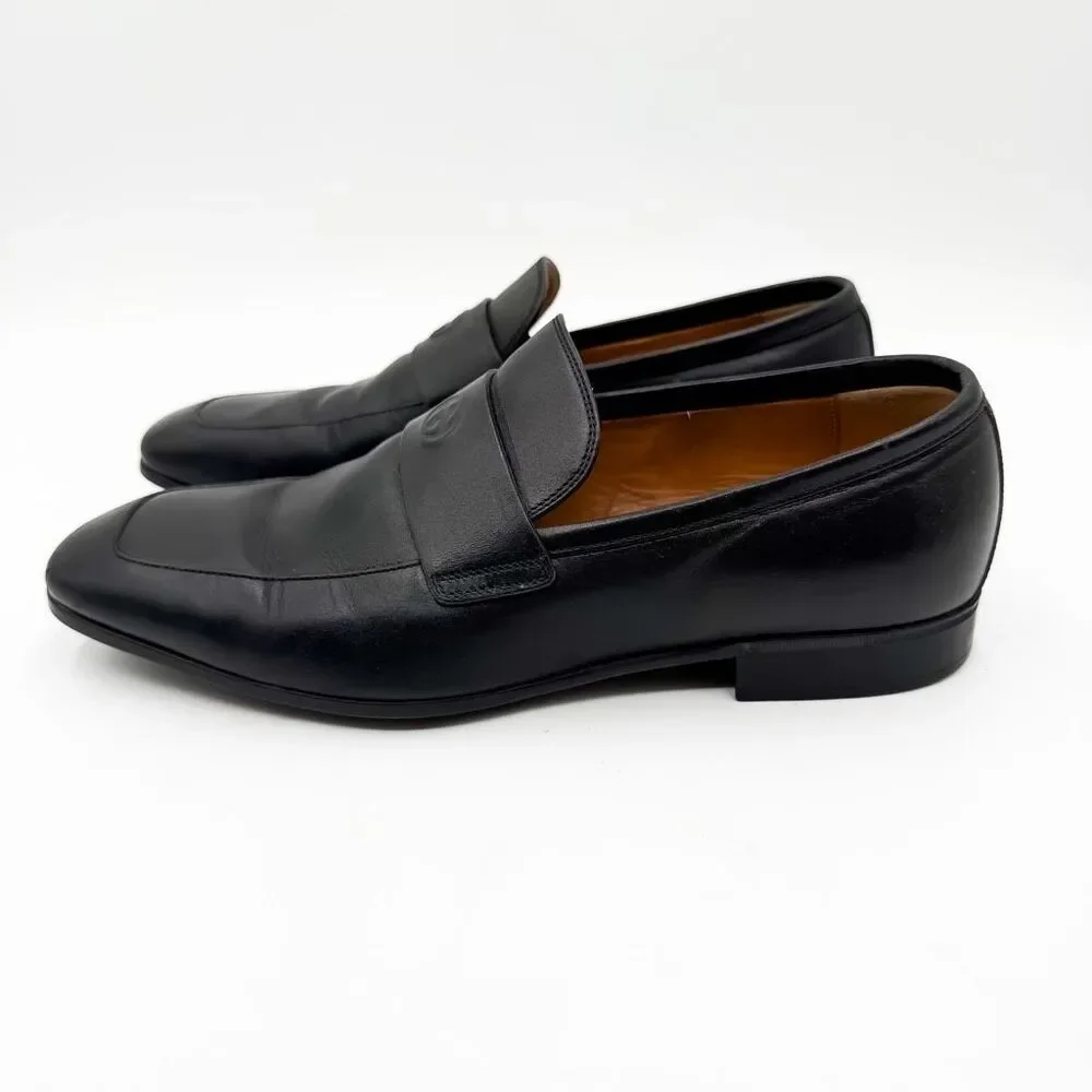 Gucci GG Monogram Black Leather Men’s Dress Loafers